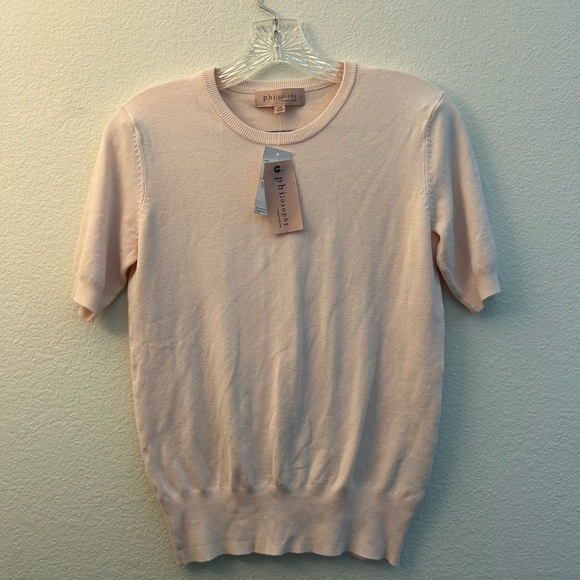 NWT Philosophy Soft Pink Crewneck  Sweater XS - Picture 1 of 10